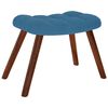 vidaXL Relaxsessel mit Hocker Blau Samt
