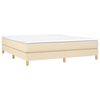 vidaXL Boxspringbettgestell Creme 160x200 cm Stoff