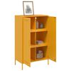 vidaXL Highboard Senfgelb 68x39x113 cm Stahl