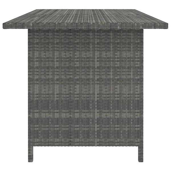 vidaXL 9-tlg. Garten-Lounge-Set mit Kissen Poly Rattan Grau