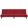 vidaXL Schlafsofa 2-Sitzer mit Fu&szlig;hocker Weinrot Samt