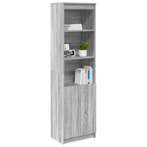 vidaXL Highboard Grau Sonoma 50x35x180 cm Holzwerkstoff