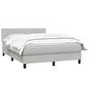 vidaXL Boxspringbett mit Matratze Hellgrau 160x220 cm Samt