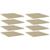 vidaXL B&uuml;cherregal-Bretter 8 Stk. Sonoma-Eiche 40x50x1,5 cm