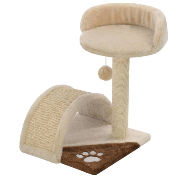 vidaXL Katzen-Kratzbaum Sisal 40 cm Beige und Braun