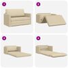 vidaXL Schlafsofa 110cm Creme Stoff