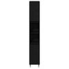 vidaXL Badezimmerm&ouml;bel-Set 3 pcs Schwarz Eichen-Optik 30 x 30 x 190 cm