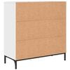 vidaXL Sideboard Hochglanz-Weiß 79,5 x 33 x 82 cm Holzwerkstoff