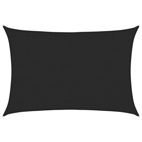 vidaXL Sonnensegel 160 g/m&sup2; Schwarz 3,5x4,5 m HDPE