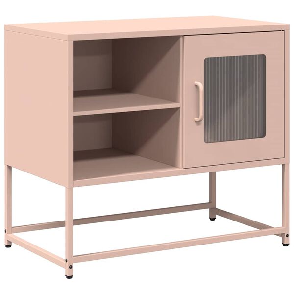 vidaXL TV-Schrank Rosa 68x39x60,5 cm Stahl