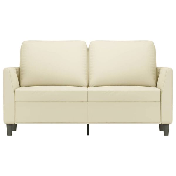 vidaXL 2-Sitzer-Sofa Creme 120 cm Kunstleder