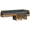 vidaXL Outdoor-Sofagarnitur mit Kissen 8 pcs Natur und Anthrazit