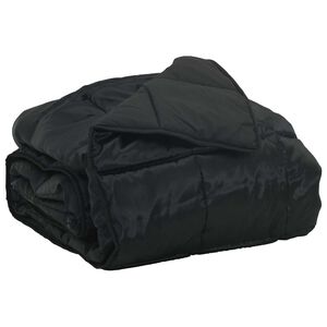 vidaXL Sommerdecke Schwarz 135 x 200 cm Satin und Mikrofaser