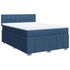 vidaXL Boxspringbett mit Matratze Blau 140x200 cm Stoff