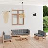 vidaXL 8-tlg. Garten-Lounge-Set mit Kissen Kiefer Massivholz