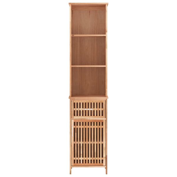 vidaXL Badschrank 42x29x182 cm Massivholz Nussbaum