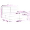 vidaXL Boxspringbett mit Matratze Hellgrau 200 x 200 cm Stoff