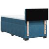 vidaXL Boxspringbett mit Matratze Blau 90x200 cm Samt