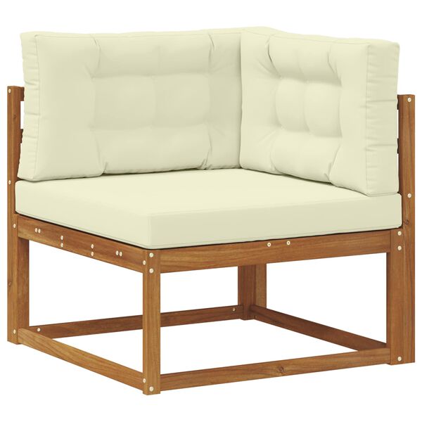 vidaXL Outdoor-Sofagarnitur mit Kissen 4 pcs Natur und Creme
