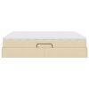 vidaXL Aufbewahrungsbett mit Matratze Creme 160 x 200 cm Polyester