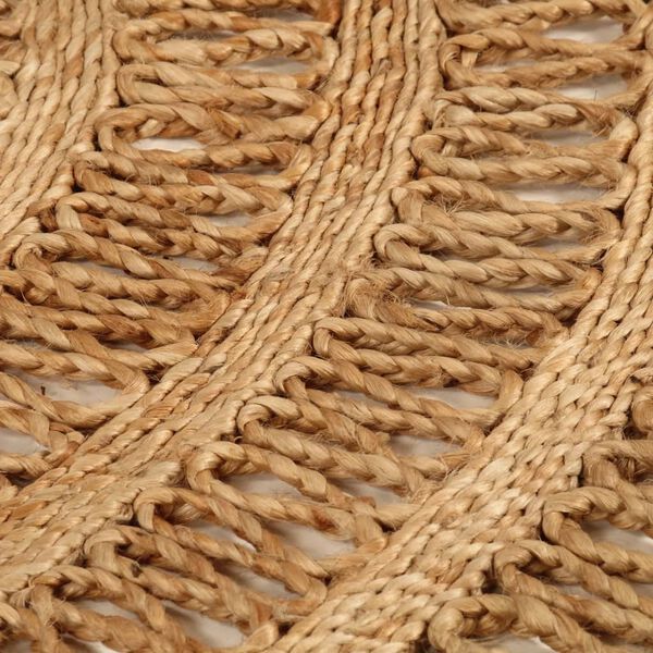 vidaXL Teppich Jute Handgeflochten 120 cm Rund