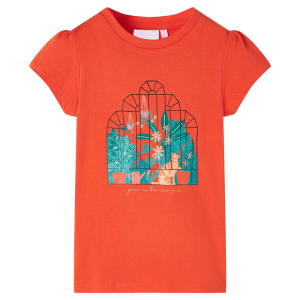 Kinder-T-Shirt Dunkelorange 116