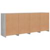 vidaXL Sideboard mit LED-Leuchten Grau Sonoma 164x37x67 cm