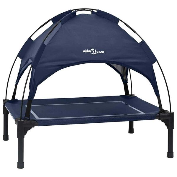 vidaXL Hundebett Marineblau s Stahl