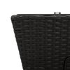 vidaXL Pflanzkasten mit Haken 2 Stk. Schwarz Poly Rattan