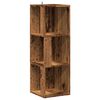 vidaXL Eckregal Altholz-Optik 33x33x100 cm Holzwerkstoff