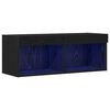 vidaXL TV-Schrankset 80 x 30 x 30 cm Schwarz Eichen-Optik