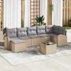 vidaXL Garten-Sofa-Set 8 pcs Beige Poly Rattan