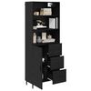 vidaXL Highboard Schwarz Eichen-Optik 69,5 x 34 x 180 cm