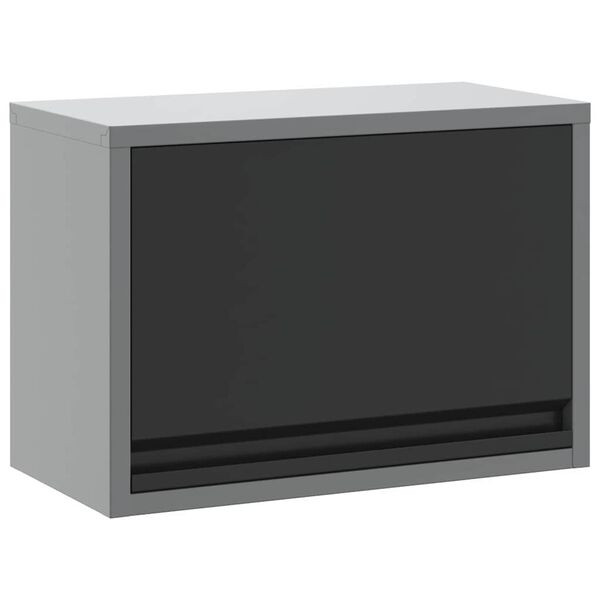 vidaXL Werkzeugschrank mit Speicher Schwarz und Grau 50 x 25 x 35 cm