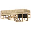 vidaXL Outdoor-Sofagarnitur 9 Stk. Wei&szlig; und Beige