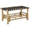 vidaXL Gartenbank 80 x 38 x 40 cm Bambus Natur Rechtwinklig