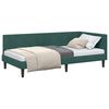 vidaXL Eckbettgestell mit Kopfteil Dunkelgr&uuml;n 100 cm x 200 cm Samt