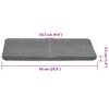 vidaXL Stufenmatten Selbstklebend 15 Stk. 65x24,5x3,5 cm Grau