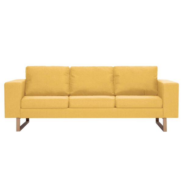 vidaXL 3-Sitzer-Sofa Stoff Gelb