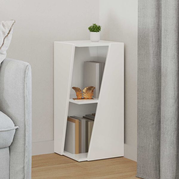 vidaXL Seitenregal Hochglanz Wei&szlig; 33 x 32 x 70,5 cm Holzwerkstoff