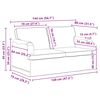 vidaXL Sofa 2 pcs Dunkelgrau 144 x 80 x 85 cm Stoff