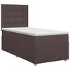 vidaXL Boxspringbett mit Matratze Dunkelbraun 90 x 190 cm Stoff