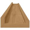 vidaXL Wandregal mit Regal 2 pcs Braun 100 x 9 x 3 cm Holzwerkstoff