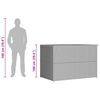 vidaXL Garden-Auflagenbox Grau 150x100x100 cm Poly Rattan