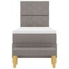 vidaXL Boxspringbett mit Matratze mit Kopfteil Taupe 80 x 200 cm Stoff