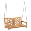 vidaXL Gartenschaukelbank 114 x 60 x 64 cm Massivholz Teak