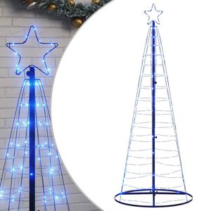 vidaXL LED Weihnachtsbaum 200 LEDs Blau 180 cm