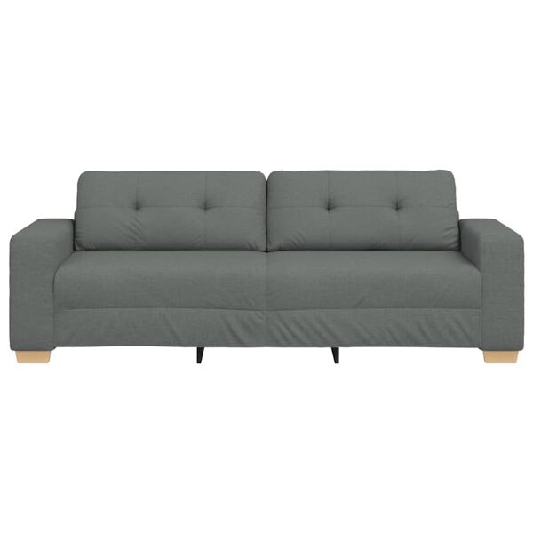 vidaXL 3-Sitzer-Sofa Dunkelgrau 180 cm Stoff