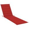 vidaXL Sonnenliegen 2 Stk. mit Auflagen Rot Massivholz Teak