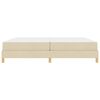 vidaXL Boxspringbett mit Matratze Creme 200 x 200 cm Stoff